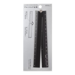 I106BK Aluminium Multi-Ruler Black