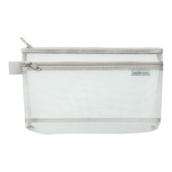 I203GY Mesh Pen Pouch Medium Grey