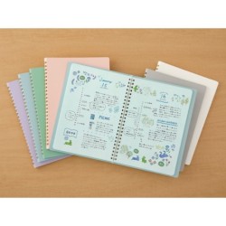 Colour Dot Grid A5 Ring Notebook