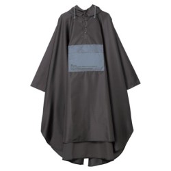 WPCR005-962CH Bi-colour Poncho Charcoal