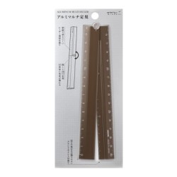 I106BR Aluminium Multi-Ruler Brown