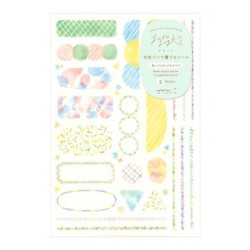 I275WC Yuru Log Sticker Sheets (2) Watercolour
