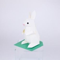 BC001RW TINY Animals Rabbit White