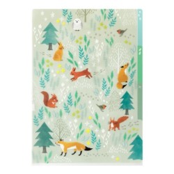 I280NA 3-Pocket Clear File Northern Animals