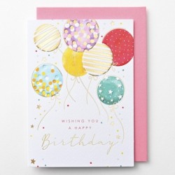 EAGB2008 Red Birthday Card Ballons