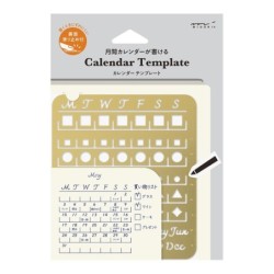 I281LG Brass Monthly Block Calendar Template L