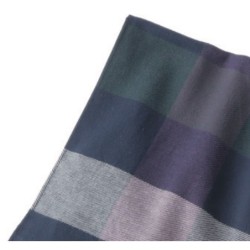 OR004BL Block Check Scarf Blue
