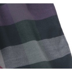 OR004NV Block Check Scarf Navy
