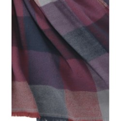 OR004PK Block Check Scarf Pink