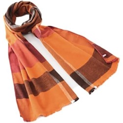 OR005OR Soft Stripes Scarf Orange