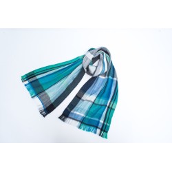 Double Gauze Check Scarf