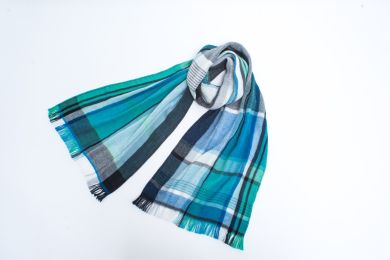 Double Gauze Check Scarf