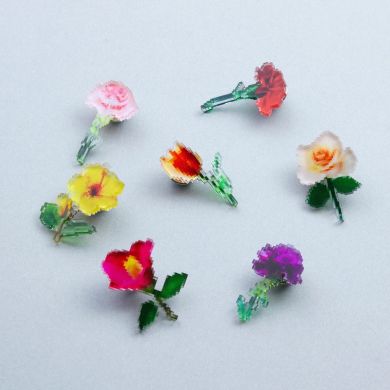 Pixel Flower Badge