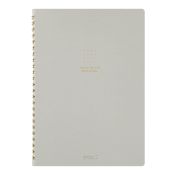 I257GY Colour Dot Grid A5 Ring Notebook Grey