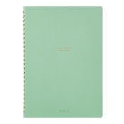 I257GR Colour Dot Grid A5 Ring Notebook Green