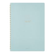 I257BL Colour Dot Grid A5 Ring Notebook Blue
