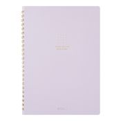 I257PR Colour Dot Grid A5 Ring Notebook Purple