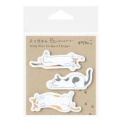 I282CR Sticky Note Point Cat Stretching