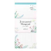 I243FB 3-sizes Assorted Message Pad Flower Bouquet