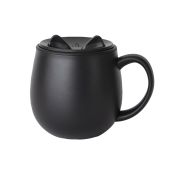 PO013BK Neko Cat Mug with Lid Black