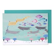 EAGB1922 Green Birthday Card Ocean
