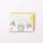 EAGB1993 Mint Birthday Card Cats