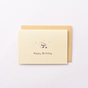 EAGB1997 Cream Birthday Card Panda