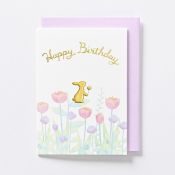 EAGB2026 Pink Mini Birthday Card Rabbit