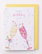 EAGB2056 Beige Birthday Card Cheers