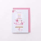 EAGB2058 Red Birthday Card Cake