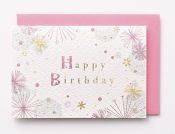 EAGB2068 Red Mini Birthday Card Fireworks