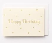 EAGB2074 White Mini Birthday Card Dots
