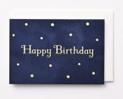 EAGB2075 Blue Mini Birthday Card Dots
