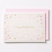 EAGC1102 White Congratulations Card Cherry Blossom