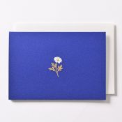 EAGN1847 Blue Blank Card Daisy