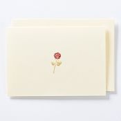 EAGN1848 White Blank Card Rose