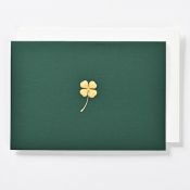 EAGN1849 Green Blank Card Clover