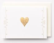 EAGN1903 White Mini Blank Card Heart 