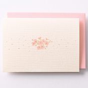 EAGN1923 White Blank Card Cherry Blossom