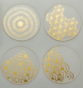 TU001GDA Coaster Set Gold Haku