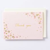 EAGT1317 Pink Thank You Card Cherry Blossom