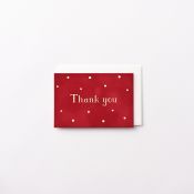 EAGT1364 Red Mini Thank You Card Dots