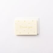 EAGT1365 Cream Mini Thank you Card Dots