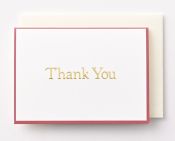 EAGT1377 Red Mini Thank you Card White