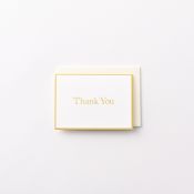 EAGT1378 Beige Mini Thank you Card White