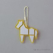 TU011HR Reflector Charm Horse Orange