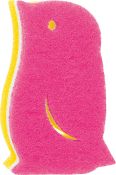 Mk266DP Penguin Kitchen Sponge Deep Pink