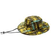 WPCK85-212 UV & Rain Packable Safari Hat Check Yellow