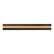 I107BW Aluminium Ruler Black Wood
